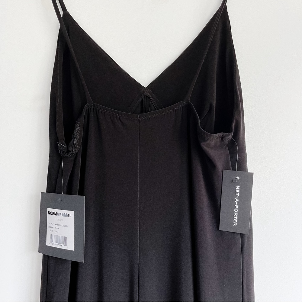 Norma Kamali Women’s Slip Jog Jumpsuit in Black Large - Picture 8 of 11
